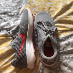 Gray Nike sneakers
